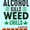 Alcohol kills weed chills svg