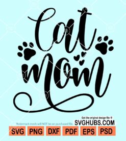 Cat mom svg