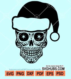 Christmas skull svg