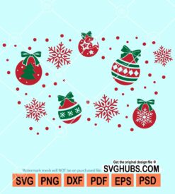 Christmas snowballs and snowflakes svg