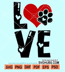 Dog love svg