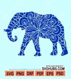 Elephant mandala svg