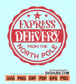 Express delivery from the north pole svg