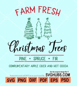 Farm fresh christmas trees svg