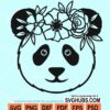 Floral panda svg