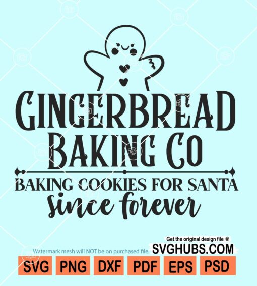 Gingerbread baking sign svg