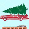 Griswold car with christmas tree svg