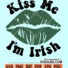 Kiss me I'm irish svg