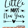 Little miss new year svg