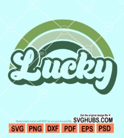 Lucky retro rainbow svg