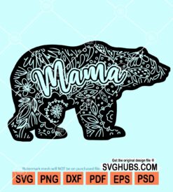 Mama bear mandala svg