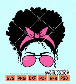 Messy bun hair bow SVG