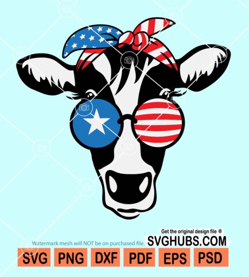 Patriotic heifer svg