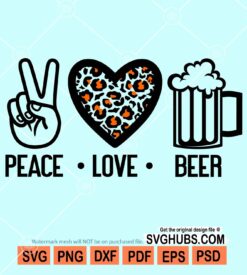 Peace love beer svg