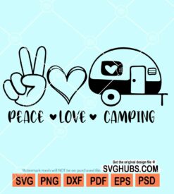 Peace love camping SVG