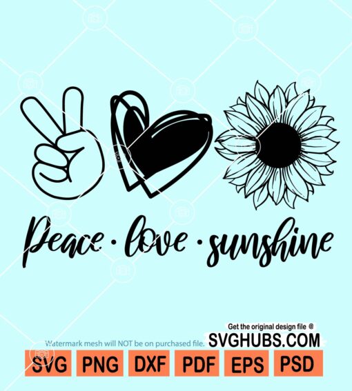 Peace love sunshine svg