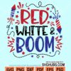 Red white boom svg