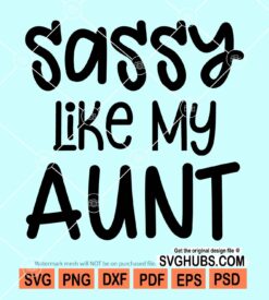 Sassy like my aunt svg