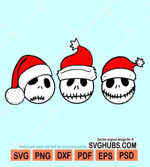 Scary santa faces svg