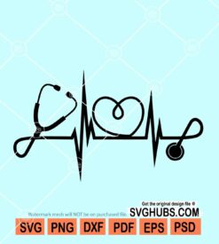 Stethoscope EKG svg