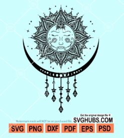 Sun with moon svg