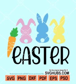 Three Easter bunnies SVG