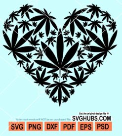 Weed heart svg