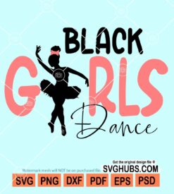 Black girl's dance svg