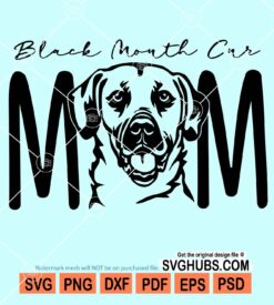 Black mouth cur mom svg