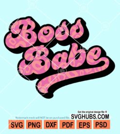 Boss babe leopard svg