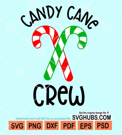 Candy cane crew svg