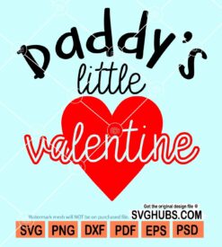 Daddy's little valentine svg