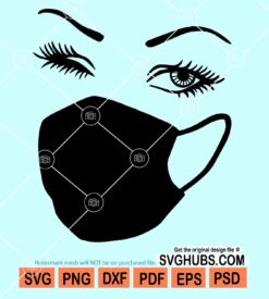 Eyelash face mask svg