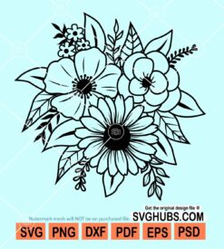 Flower bouquet svg