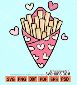 Fries valentine svg