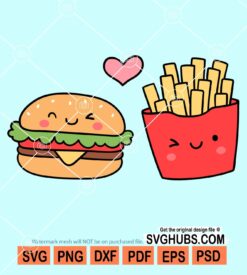 Hamburger french fries svg