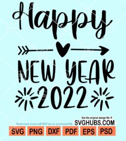 Happy new year 2022 svg