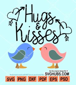 Hugs and kisses svg