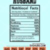 Husband nutrition facts svg