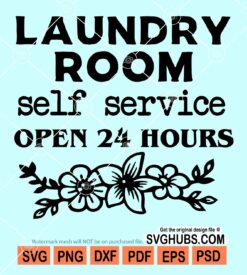 Laundry room self service open 24 hours svg