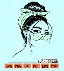 Messy bun momlife svg