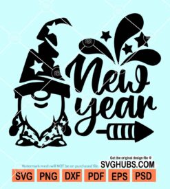 New year gnome svg