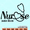 Nurse saves lives svg