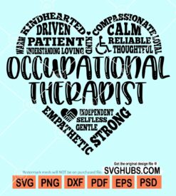 Occupational therapist heart svg