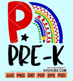 Pre-K rainbow svg