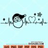 Santa heartbeat svg