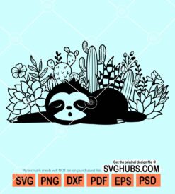 Sloth flower svg