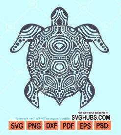 Turtle zentangle svg