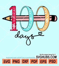 100 Days of school svg