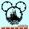 Floral Disney castle SVG